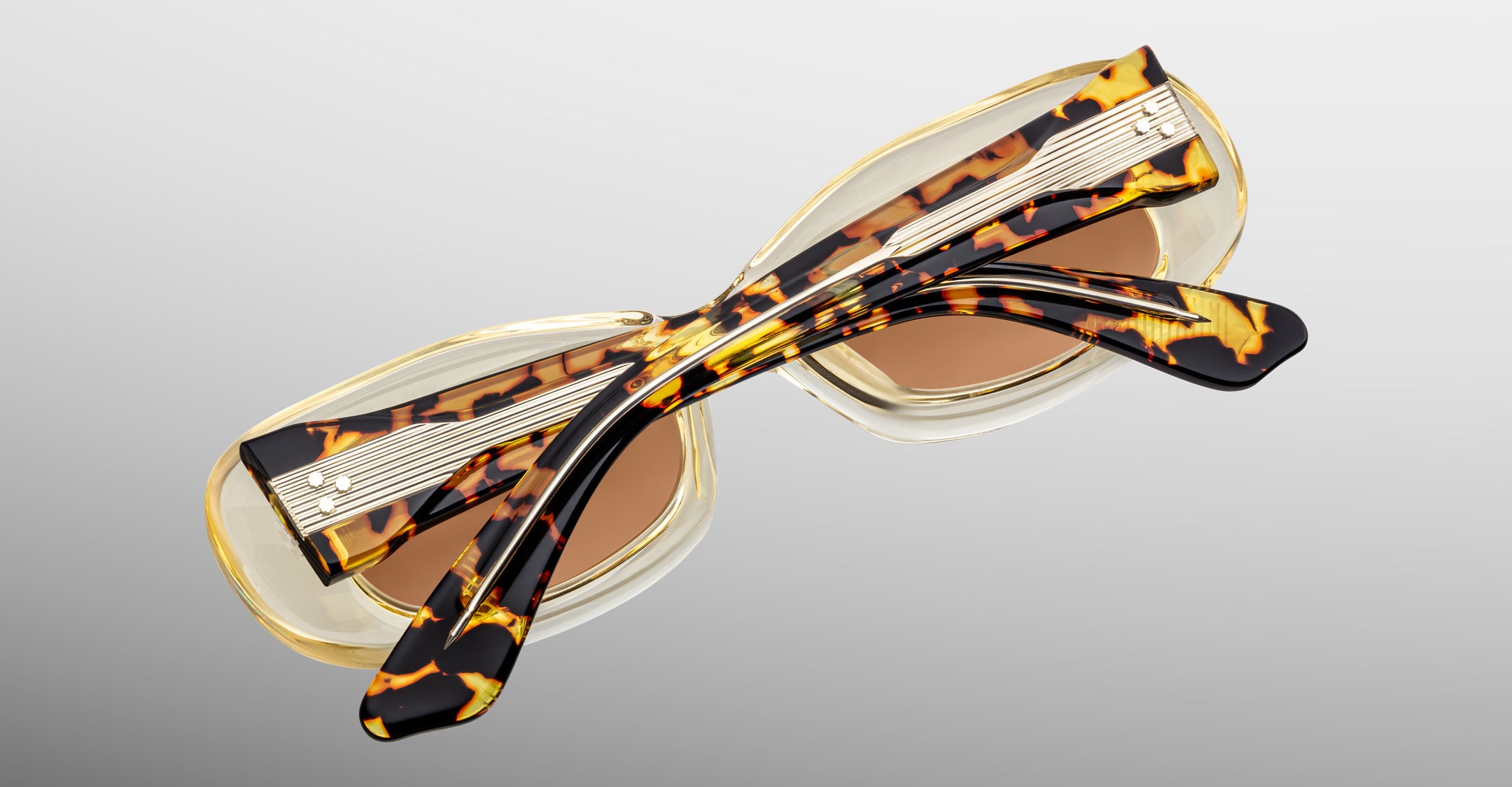 Jacques Marie Mage Ann in Dune, top-down view showing crossed patterned temples and engraved wirecore detail