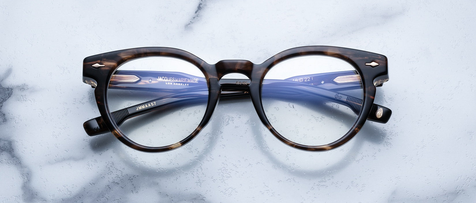 Jacques Marie Mage Arp style glasses in the Flash colorway