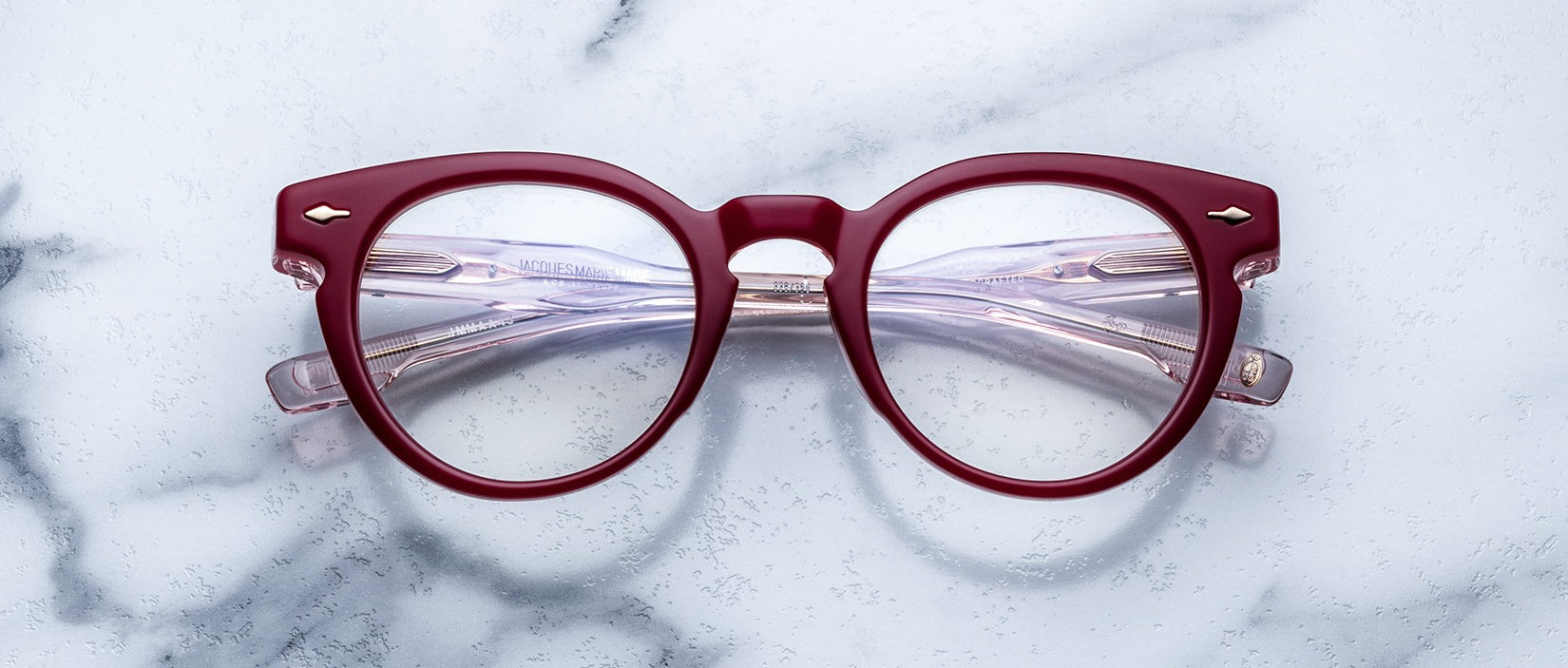 Jacques Marie Mage Arp style glasses in red
