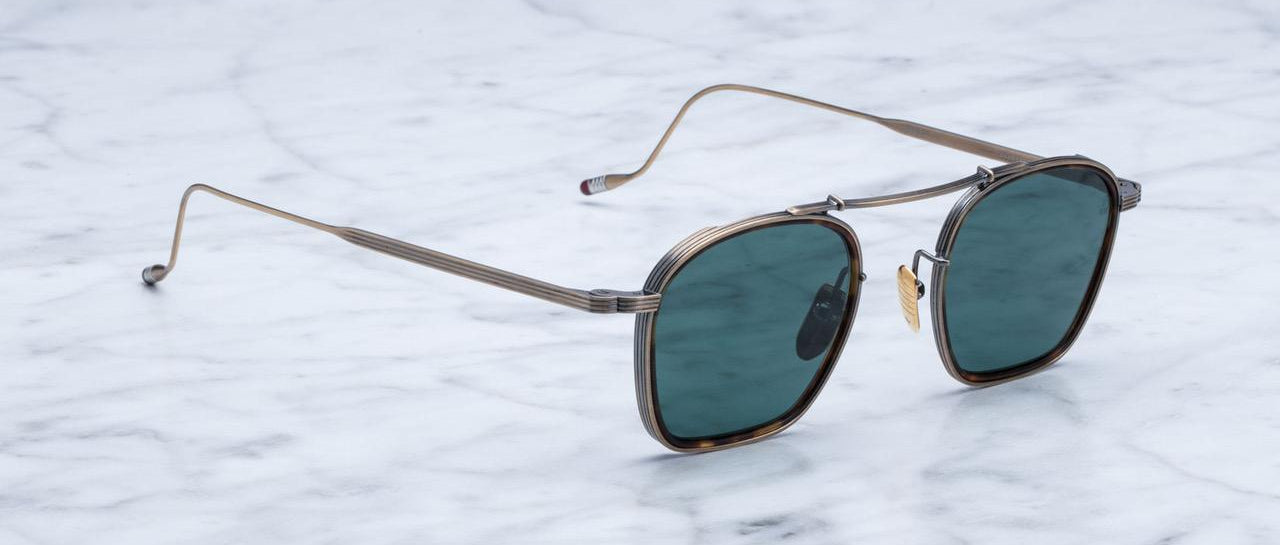 Jacques Marie Mage Baudelaire style sunglasses in Antique Gold