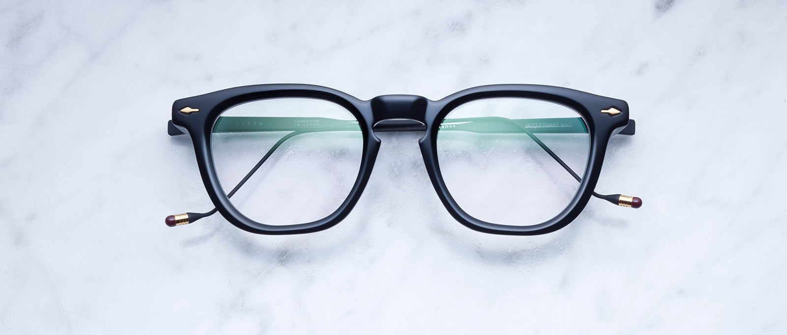 Jacques Marie Mage Byron style eyeglasses in Midnight (black)