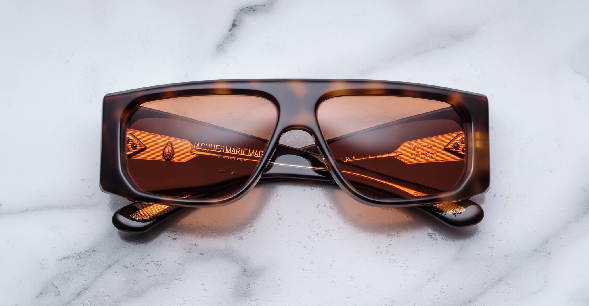 Jacques Marie Mage Cliff Sunglass in Havana 7 JMMCLF-7B