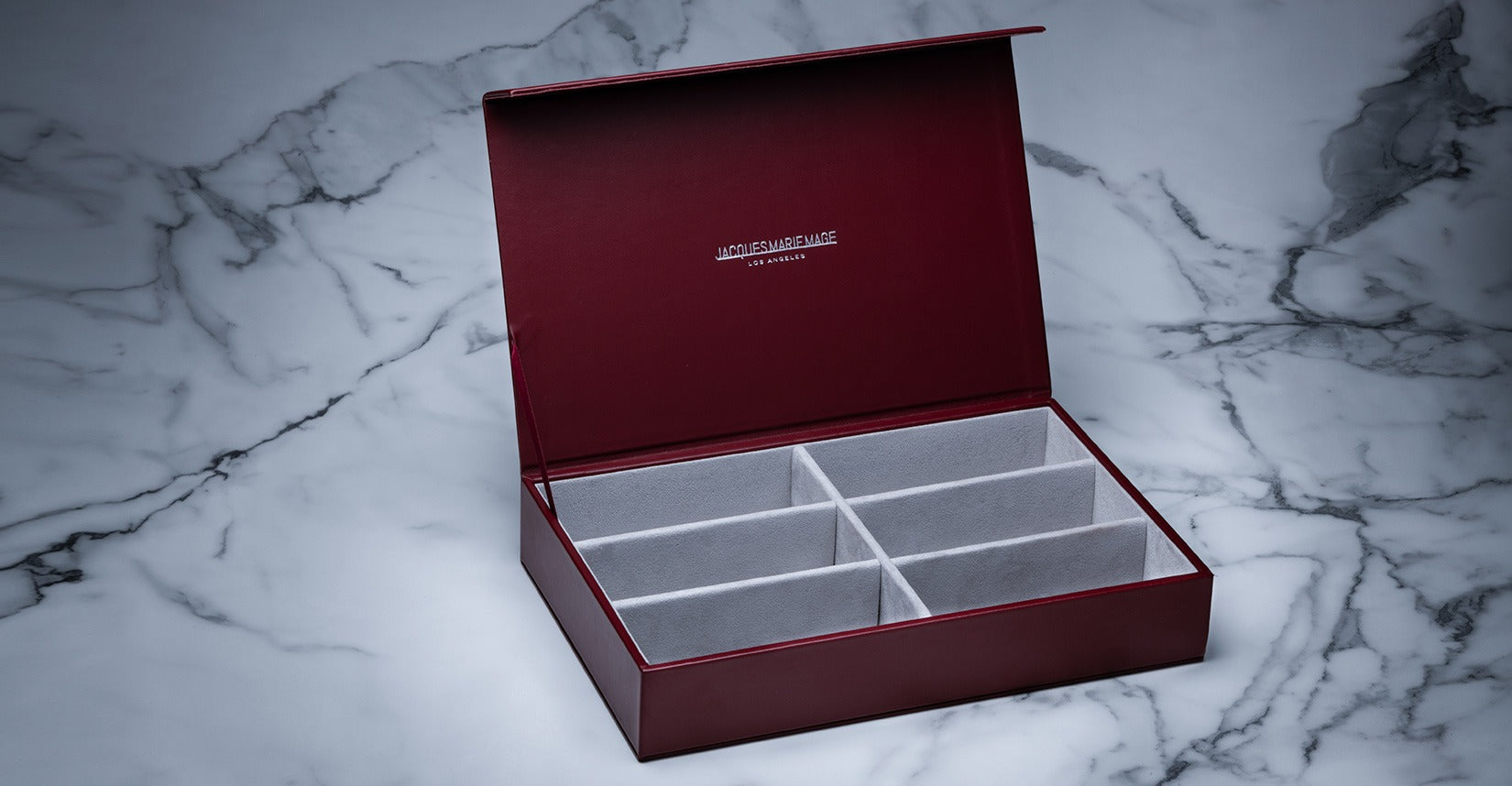 Jacques-Marie-Mage Collector Tray Large in Burgundy JMM-ACCS-019