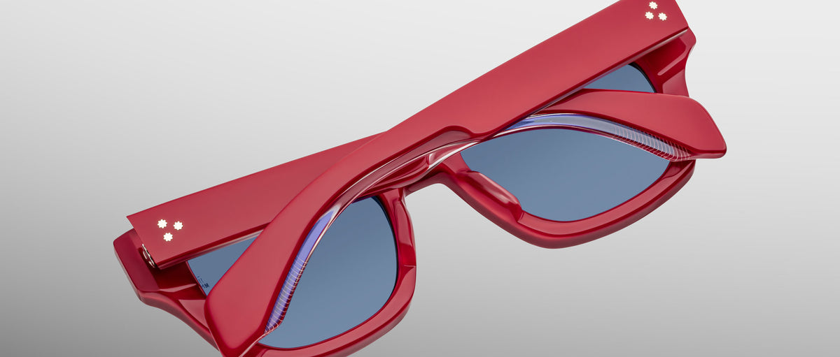 Jacques Marie Mage Dealan 53 sunglasses, folded, viewed from above.