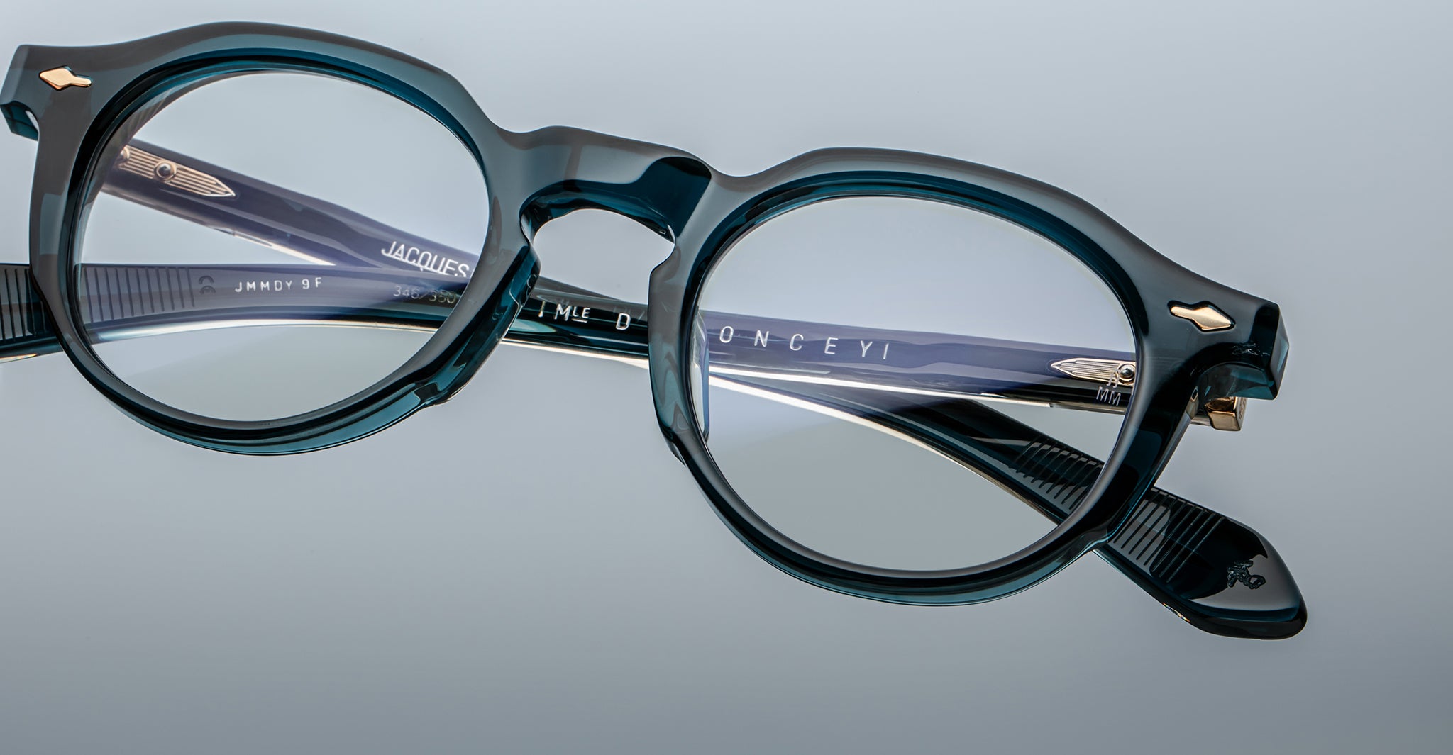 Jacques Marie Mage Demoncey in Indigo Optical JMMDYRX-9F