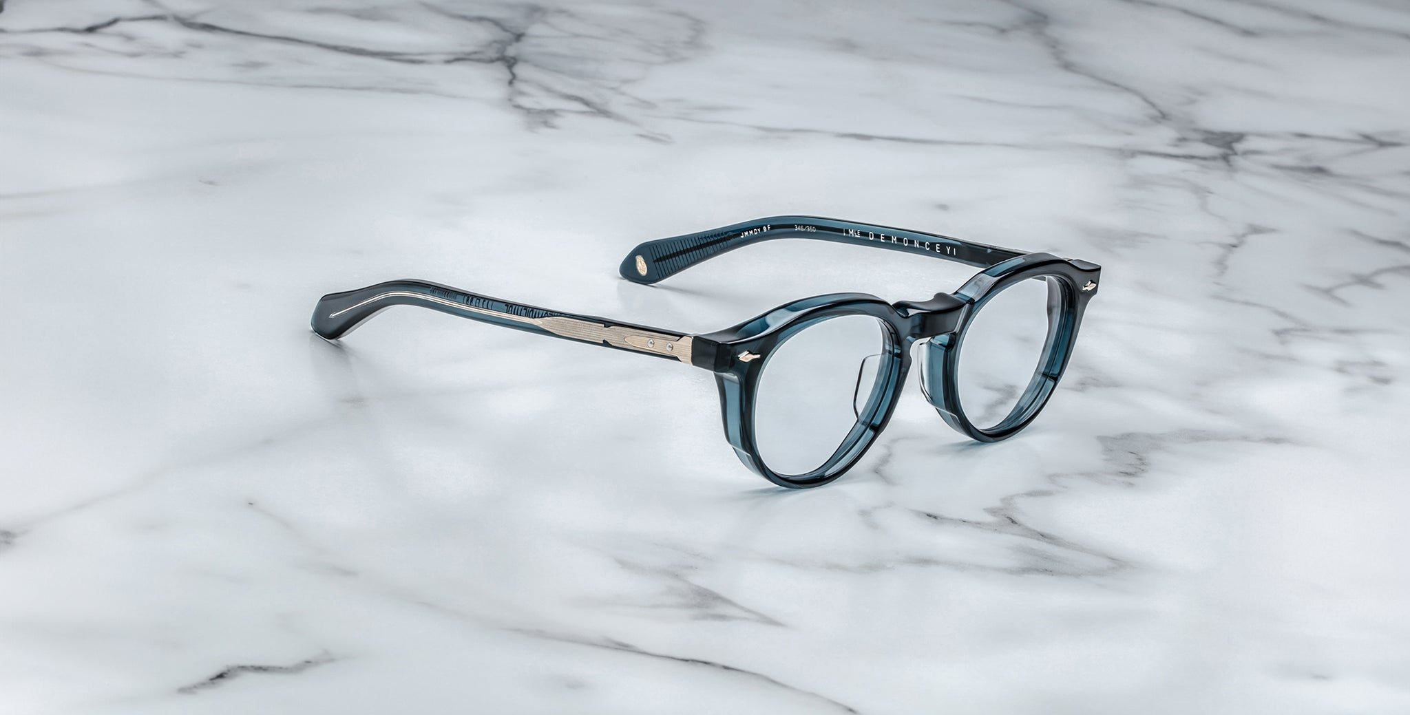 Jacques Marie Mage Demoncey in Indigo Optical JMMDYRX-9F