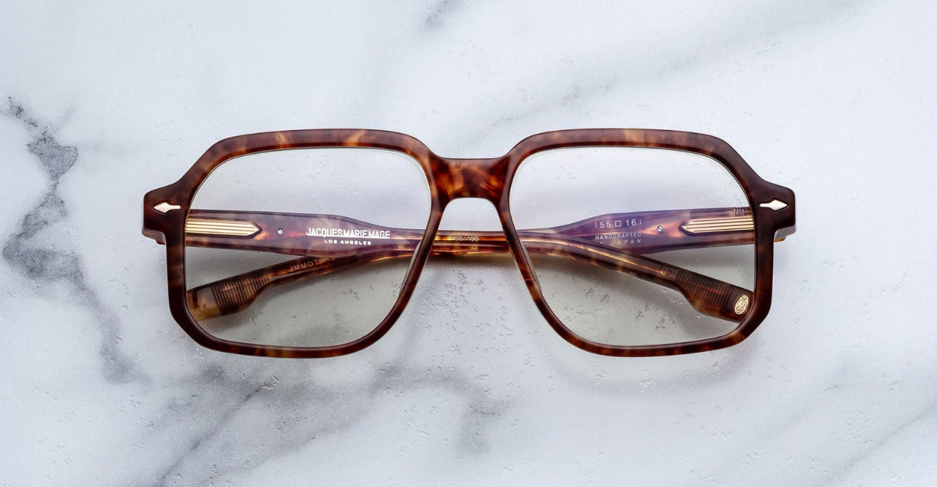 Tortoiseshell Jacques Marie Mage Domoto glasses in honeycomb