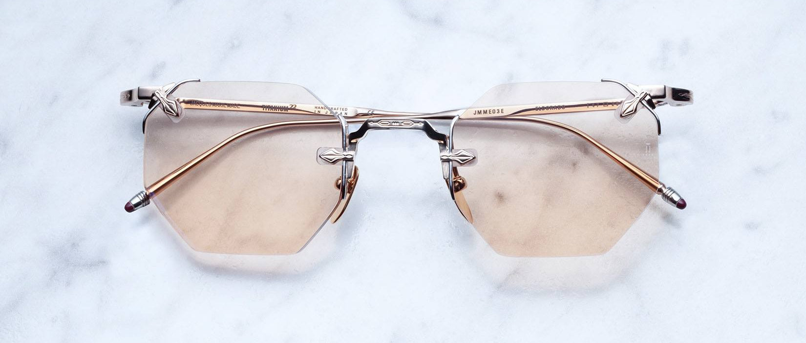 Jacques Marie Mage El Dorago rimless sunglasses in Rose Gold colorway