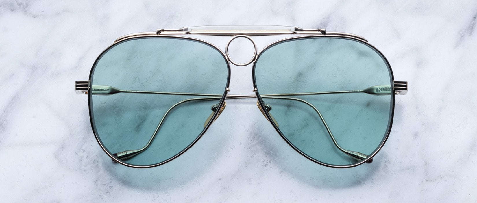 Jacques Marie Mage Gonzo Duke aviator style sunglasses in Altan colorway