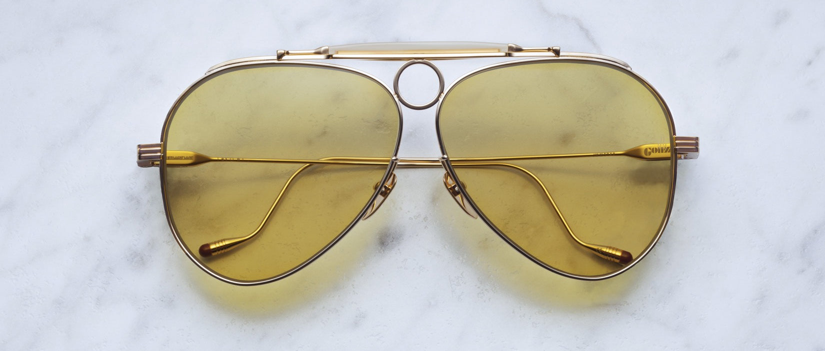 Jacques Marie Mage Gonzo Duke style sunglasses in Gold