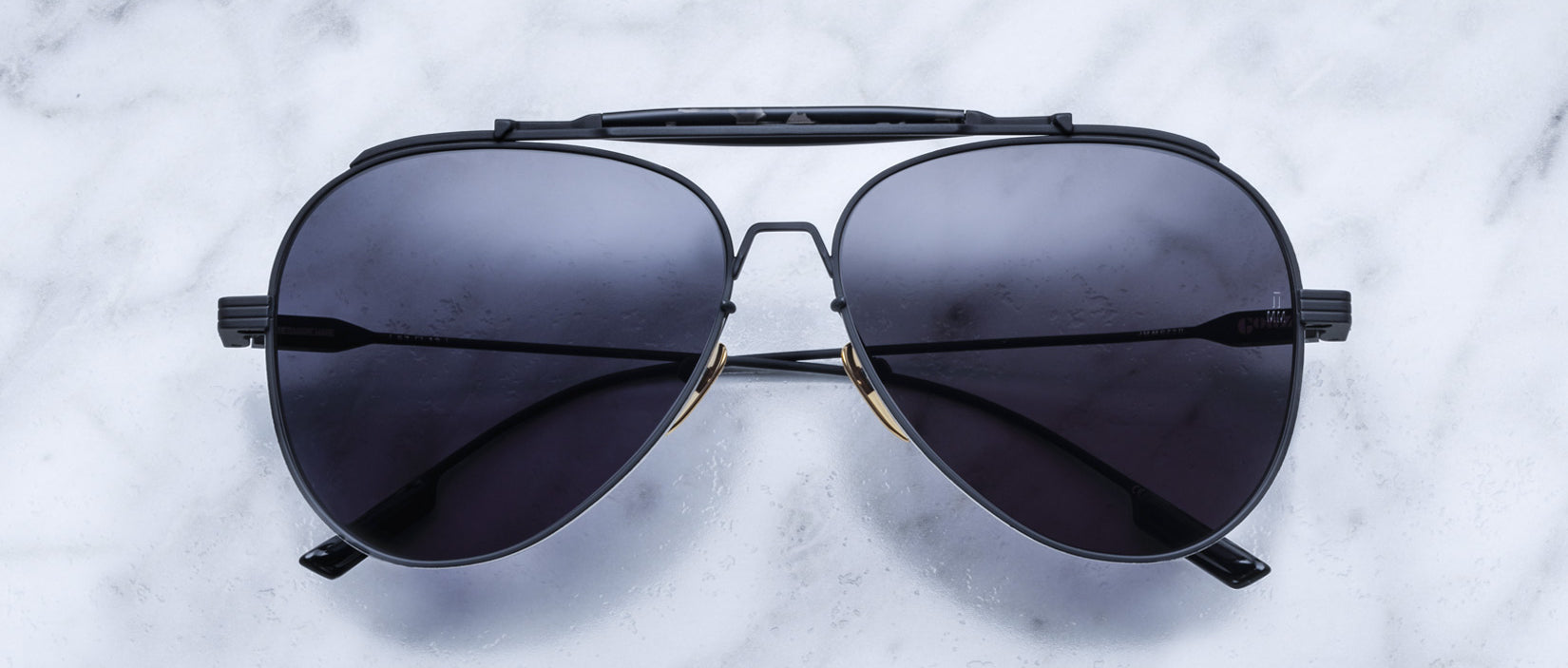 Jacques Marie Mage "Gonzo Peyote" aviator style sunglasses in Axiom colorway