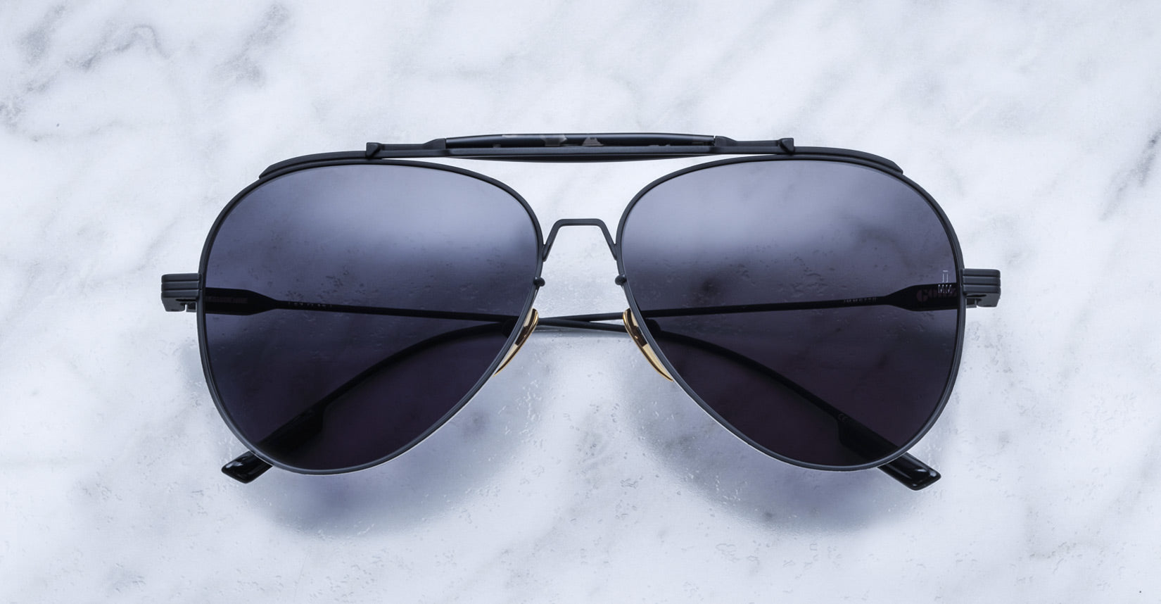 Jacques Marie Mage "Gonzo Peyote" aviator style sunglasses in Axiom colorway