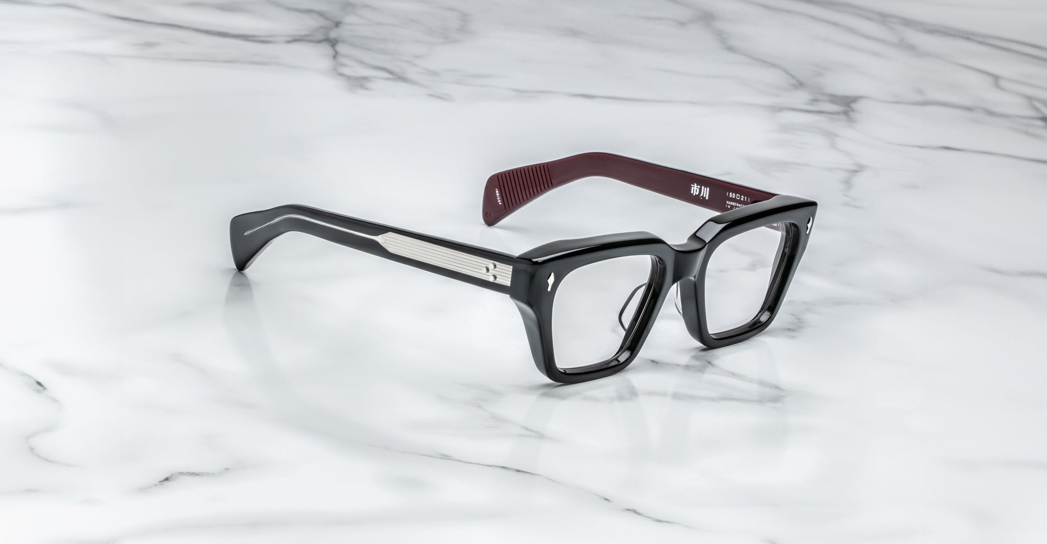 Jacques Marie Mage Ichikawa Optical Frame in Bloodstone JMMICRX-6P
