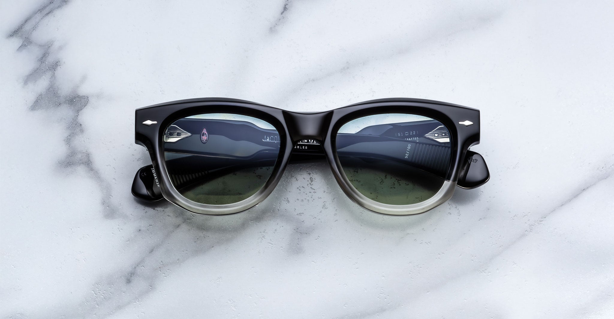 Jacques Marie Mage Kinshasa sunglasses with gradient lenses, front view.