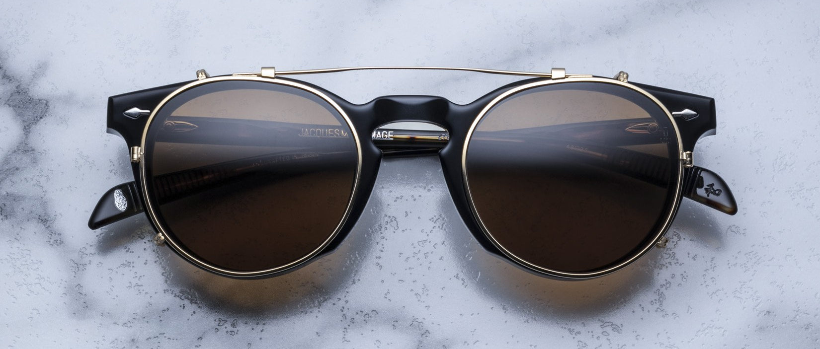 Jacques Marie Mage Percier Clip On in Gold/Brown JMMPCC-23