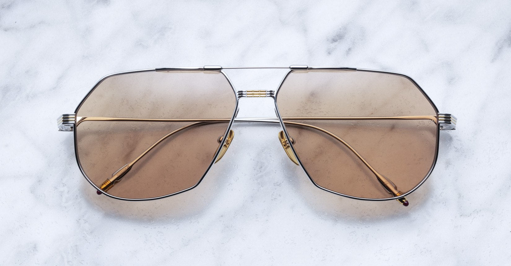 Jacques Marie Mage Reynold style sunglasses in colorway Solar