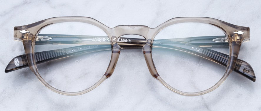 Jacques Marie Mage Sheridan style eyeglasses in colorway Sand