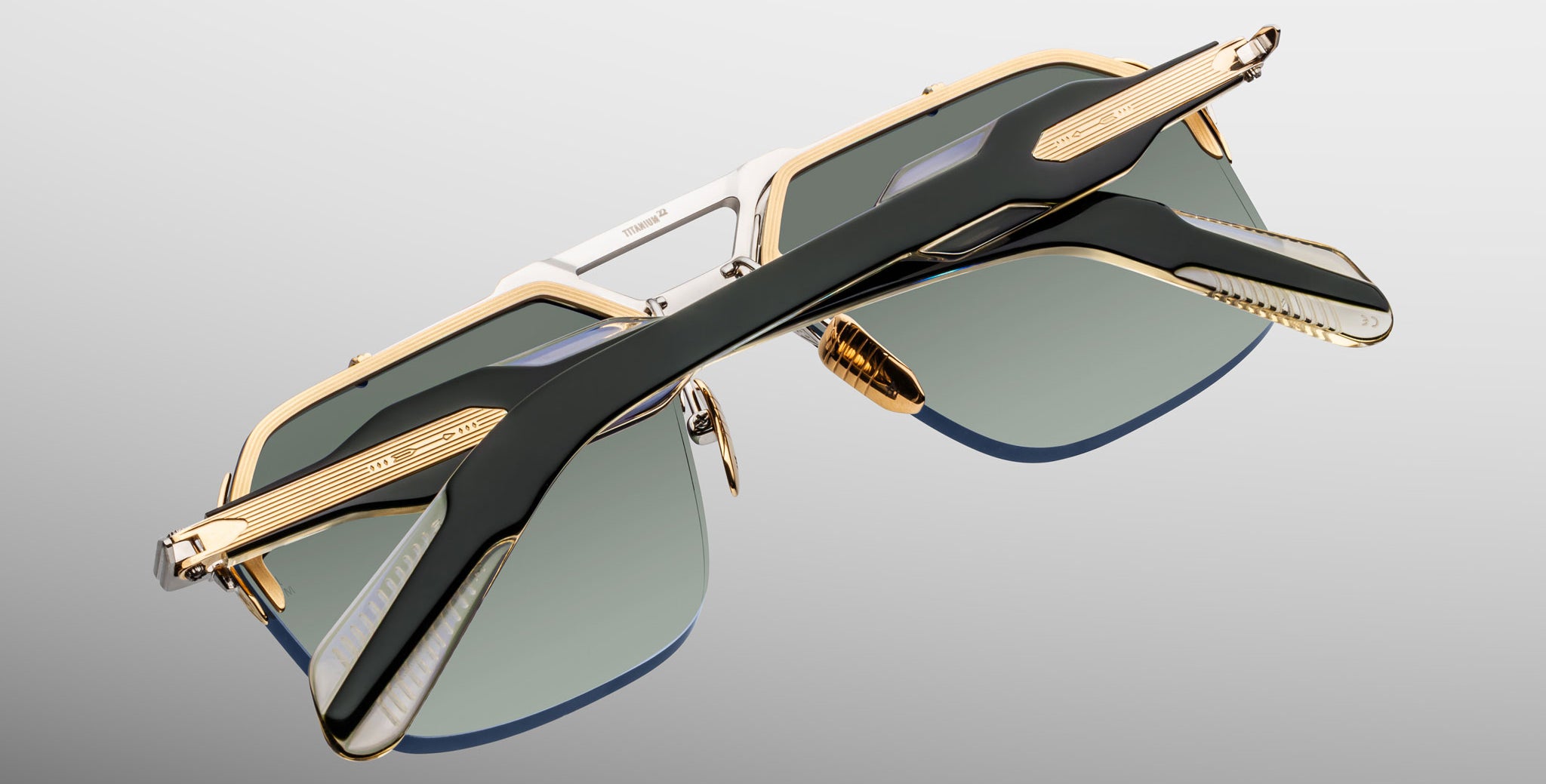 Jacques Marie Mage Silverton sunglass in Viper colorway back detail