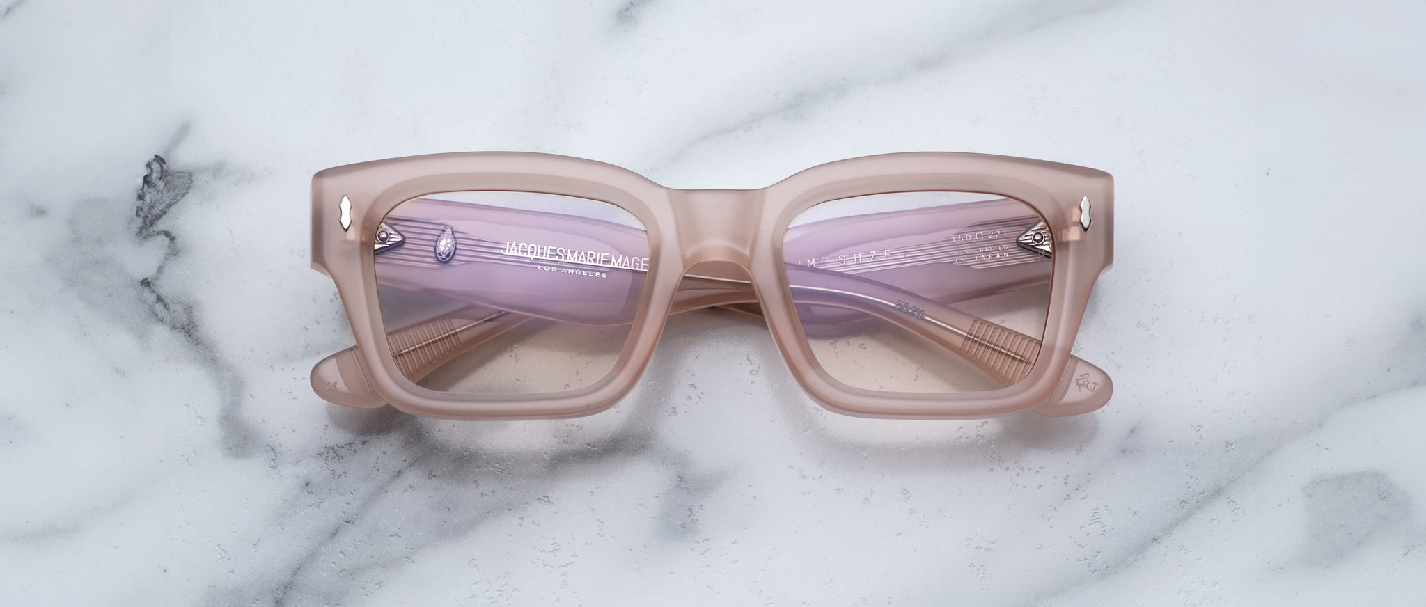 Jacques Marie Mage Suze Optical Frame in Pink Quartz JMMSZRX-15U