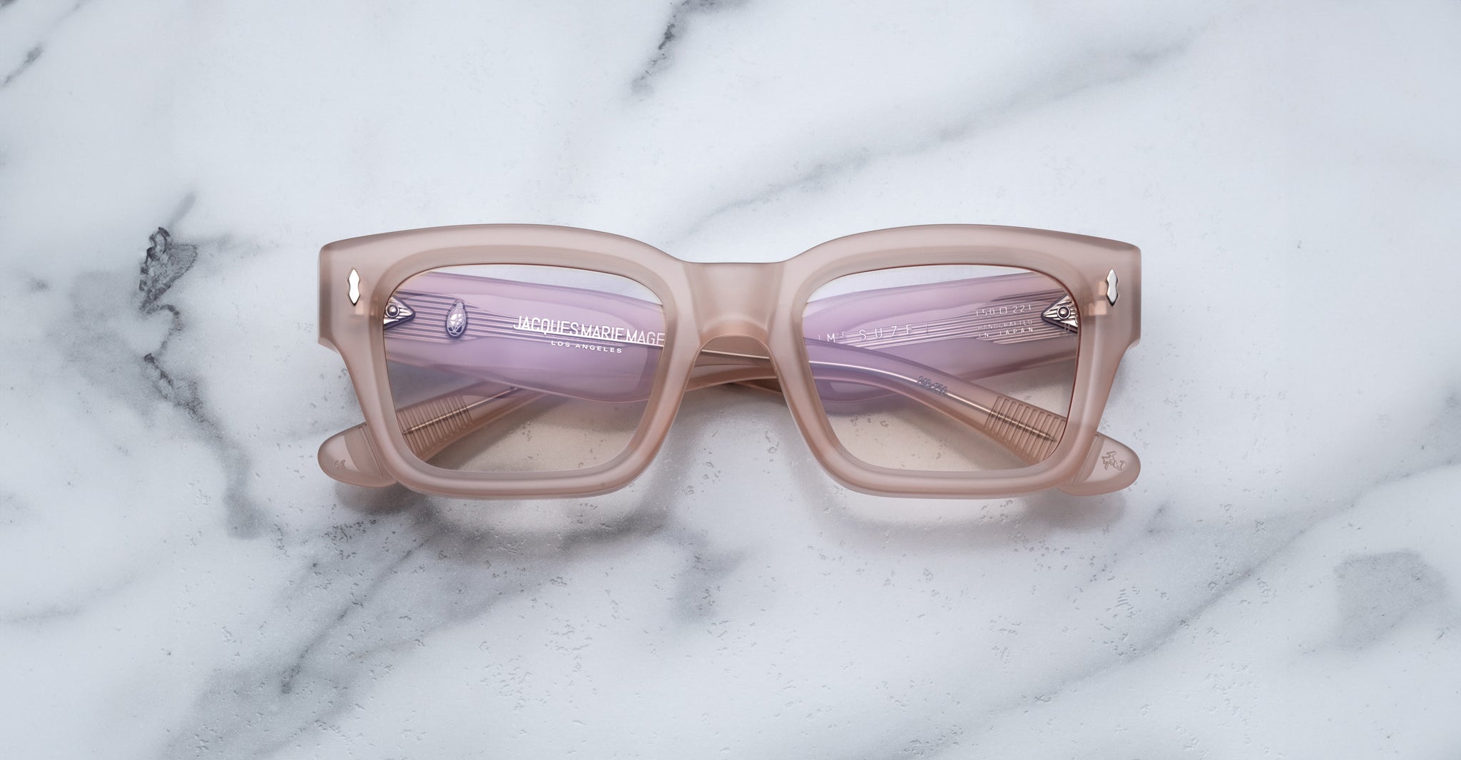 Jacques Marie Mage Suze Optical Frame in Pink Quartz JMMSZRX-15U