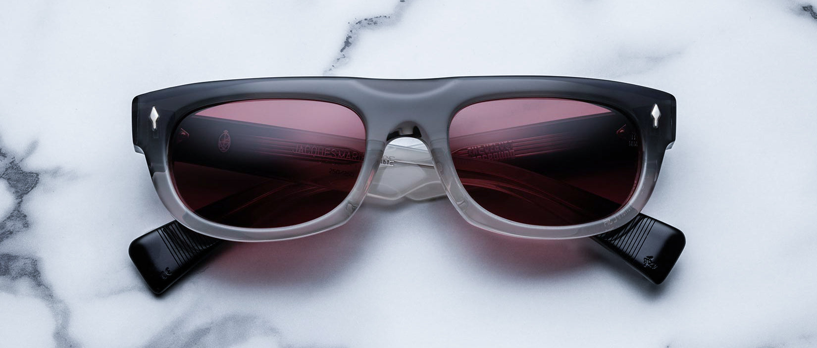 Jacques Marie Mage White Light Sunglasses in Black Fade colorway