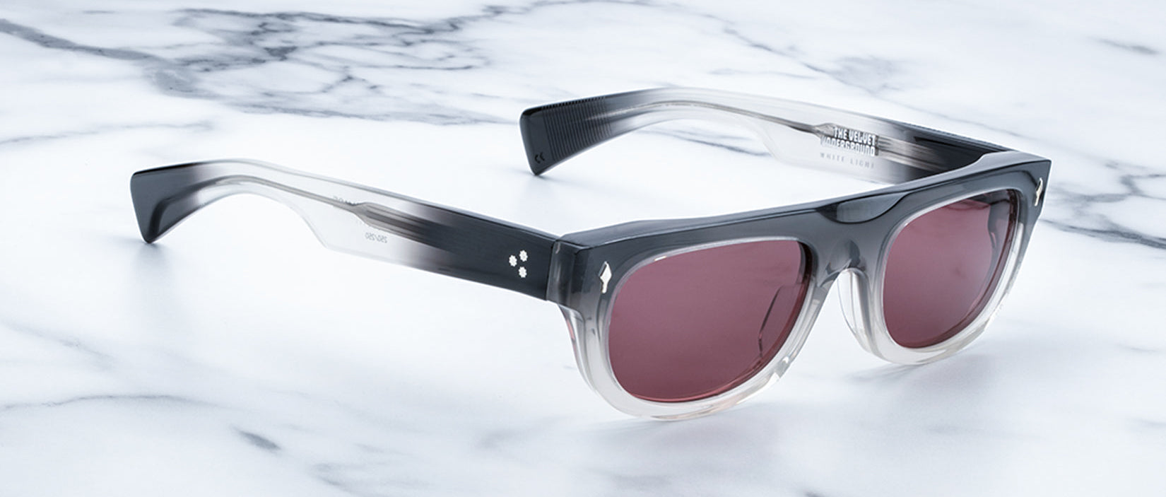 Jacques Marie Mage White Light style sunglasses in Black Fade colorway
