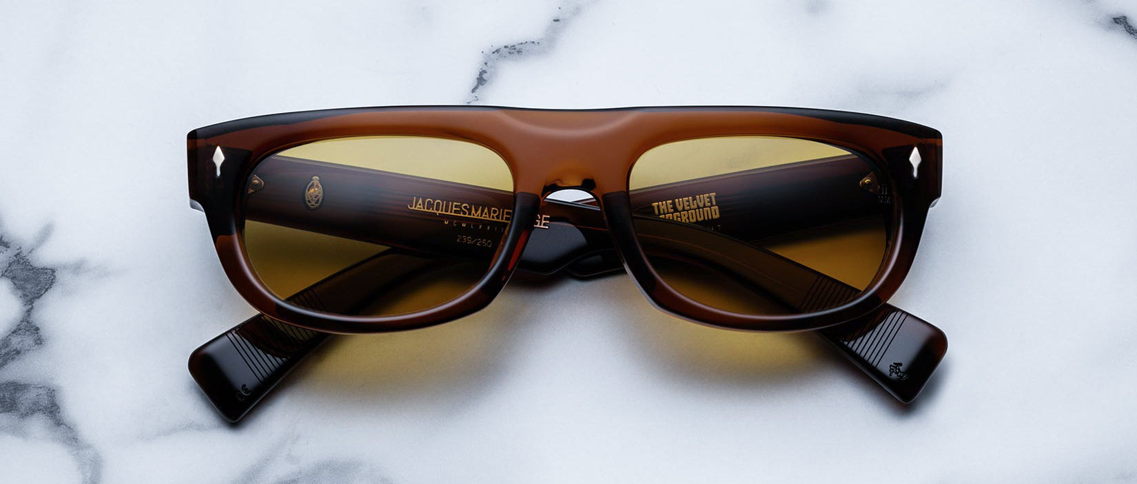 Jacques Marie Mage White Light style sunglasses in Hickory