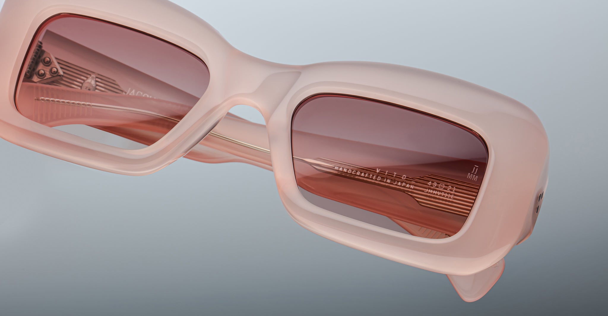 Jacques Marie Mage Vito in Peach Sunglass JMMVT-11E