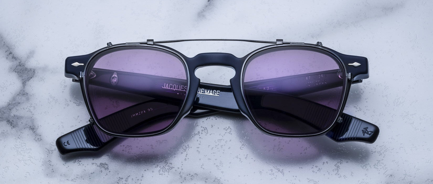 Jacques Marie Mage Zephirin 47 Clip On in Black/Purple JMMZPXC-24