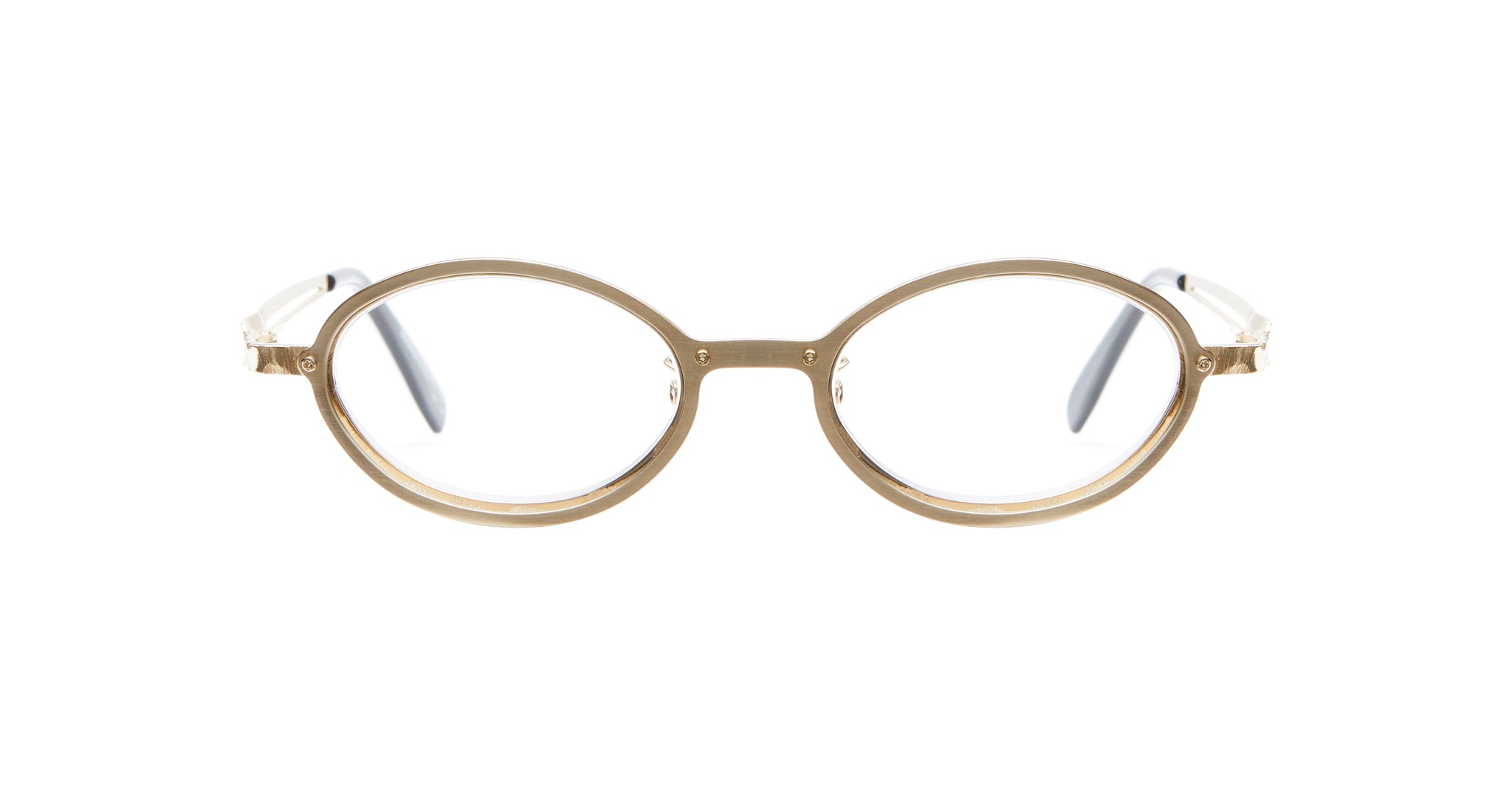The Kuboraum H18 is a pair of round, light brown eyeglasses with clear lenses, displayed front-facing on a white background.