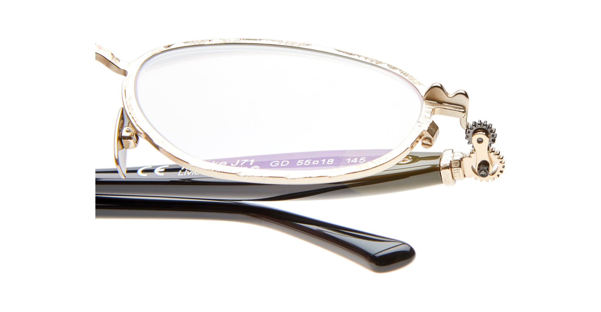 Kuboraum J71 Optical Frame in Color GD Gold Lens Detail