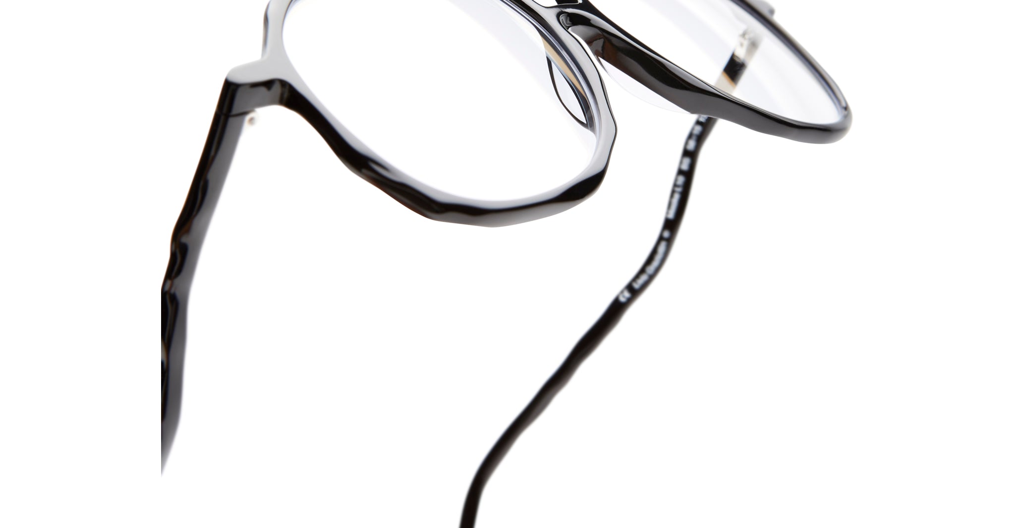 KUBORAUM L10 black-framed blue light eyeglasses with clear lenses, angled view. Brand and model visible.