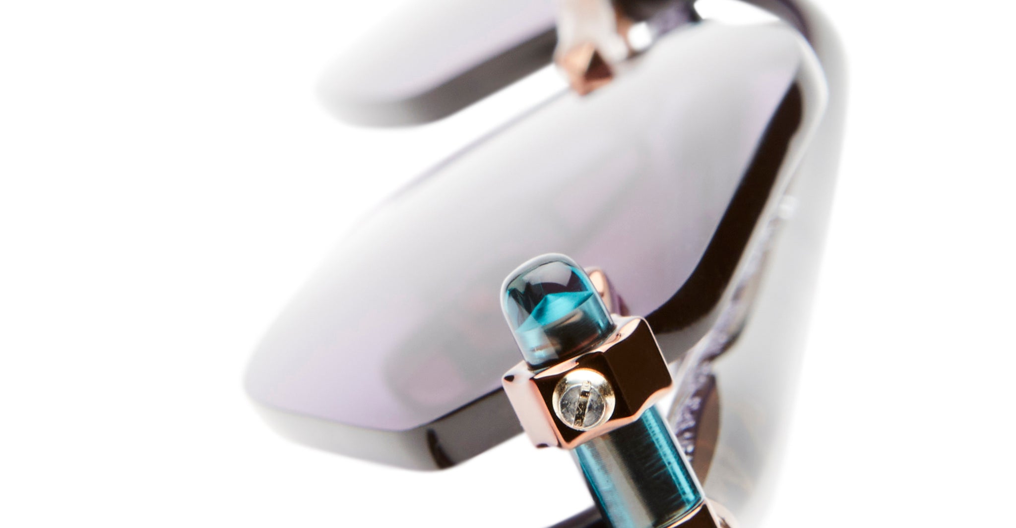 Temple Detail of Kuboraum P60 Sunglass in Color BZ GH Bronze