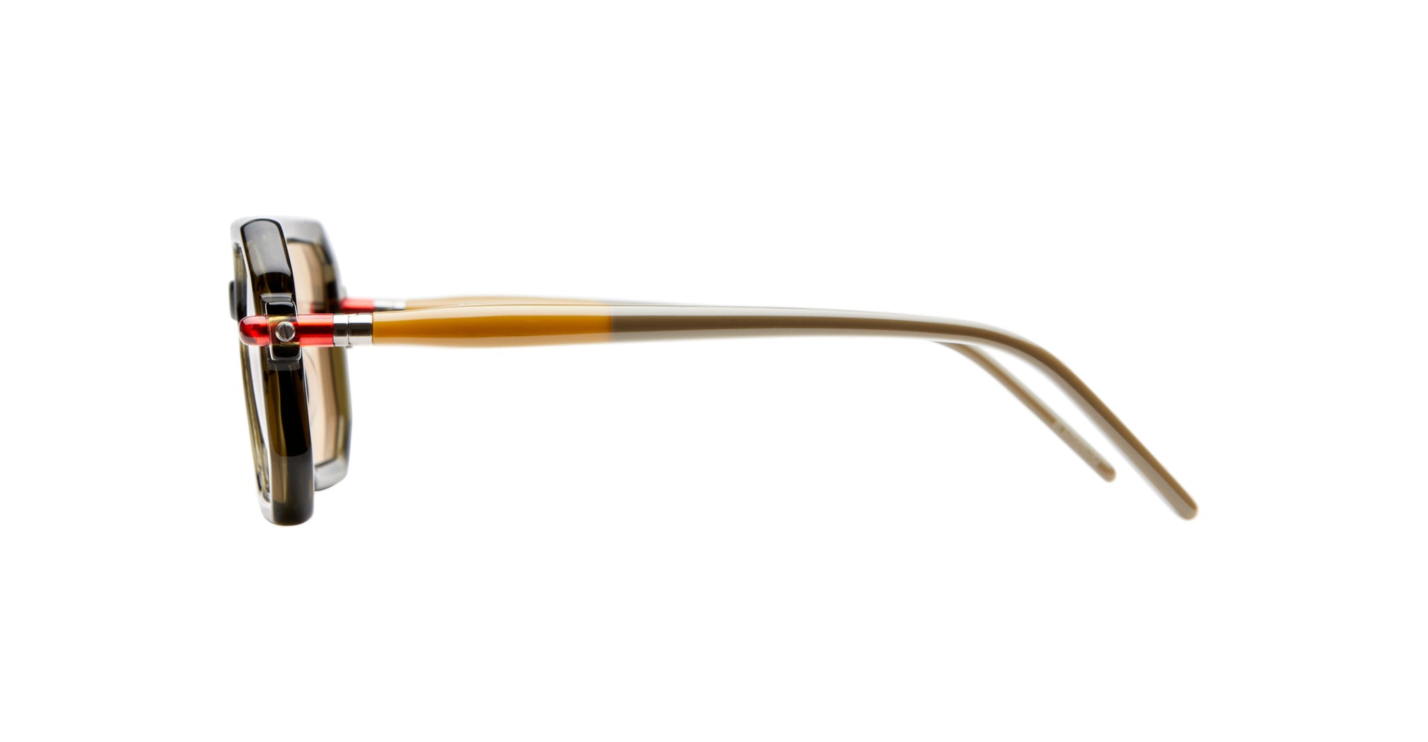 Profile of Kuboraum P8 Sunglass in Color GRG Military Green