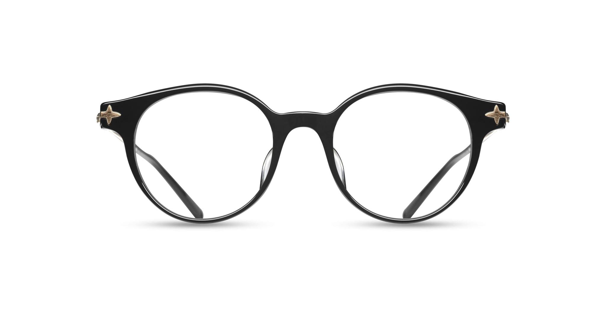 Matsuda M2038 Eyeglass in Black and Brushed Gold Rx M2038-RX-BLK-BG-48