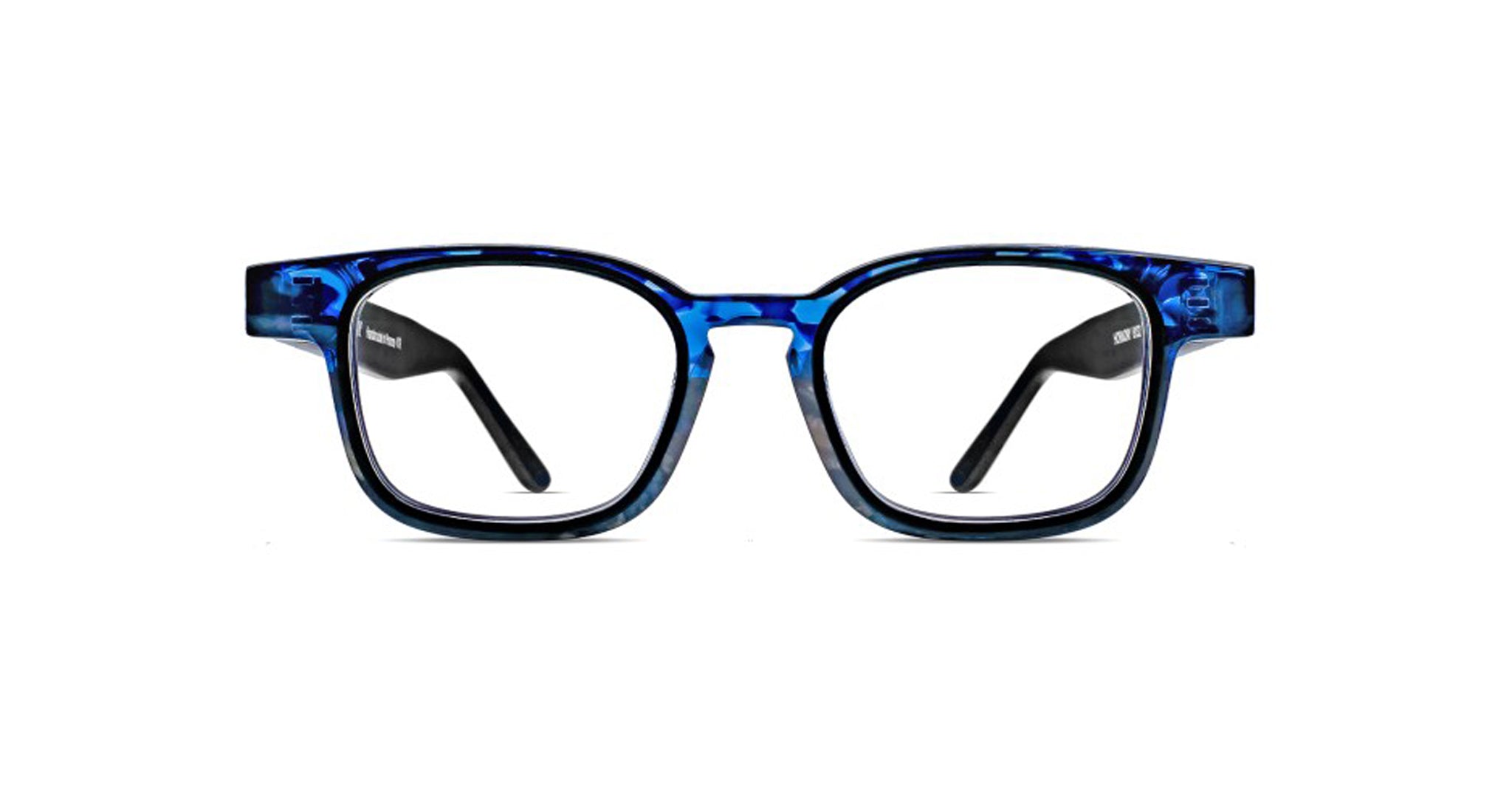 Front of Thierry Lasry Hormony Optical Frame in Color Marble Blue