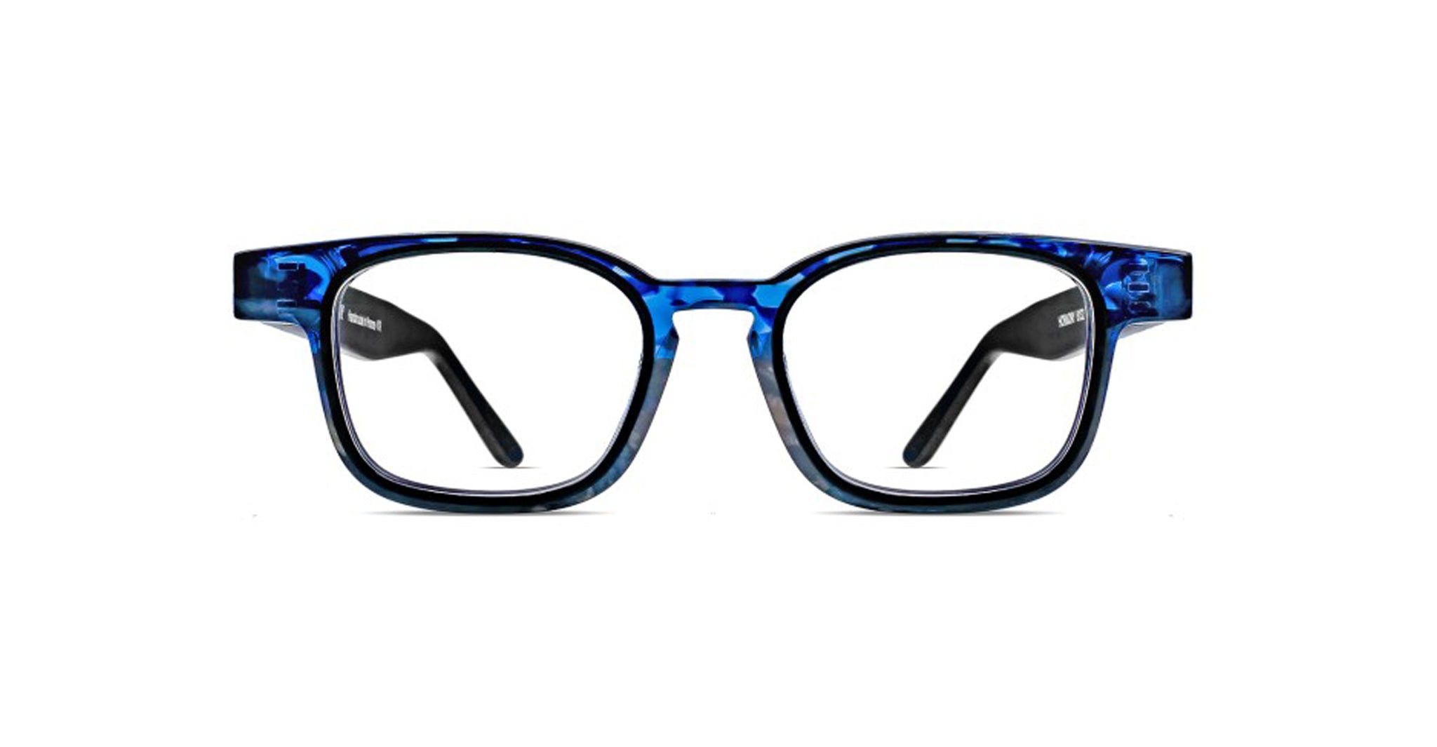 Front of Thierry Lasry Hormony Optical Frame in Color Marble Blue