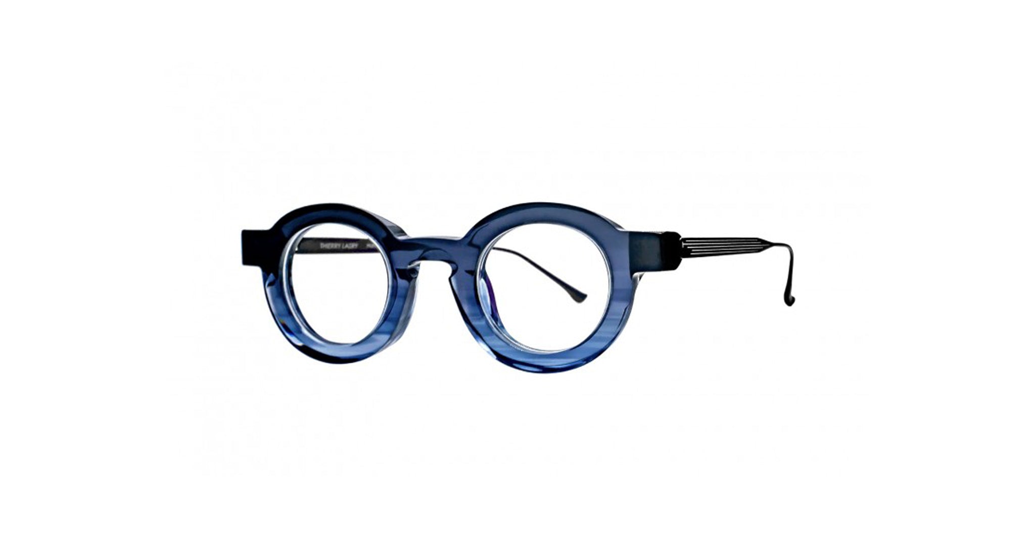 Profile of Thierry Lasry Nerdy Optical Frame in Blue Gradient