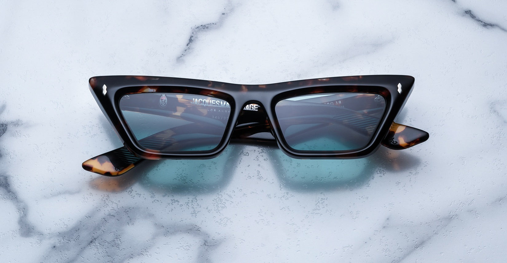Jacques Marie Mage Debbie Tortoise Cateye sunglasses in colorway Lava JMMDB-1U