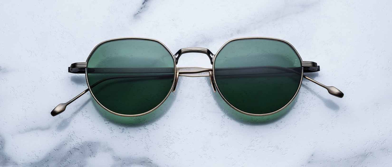 Jacques Marie Mage Fontana style sunglasses in colorway Gold Antique