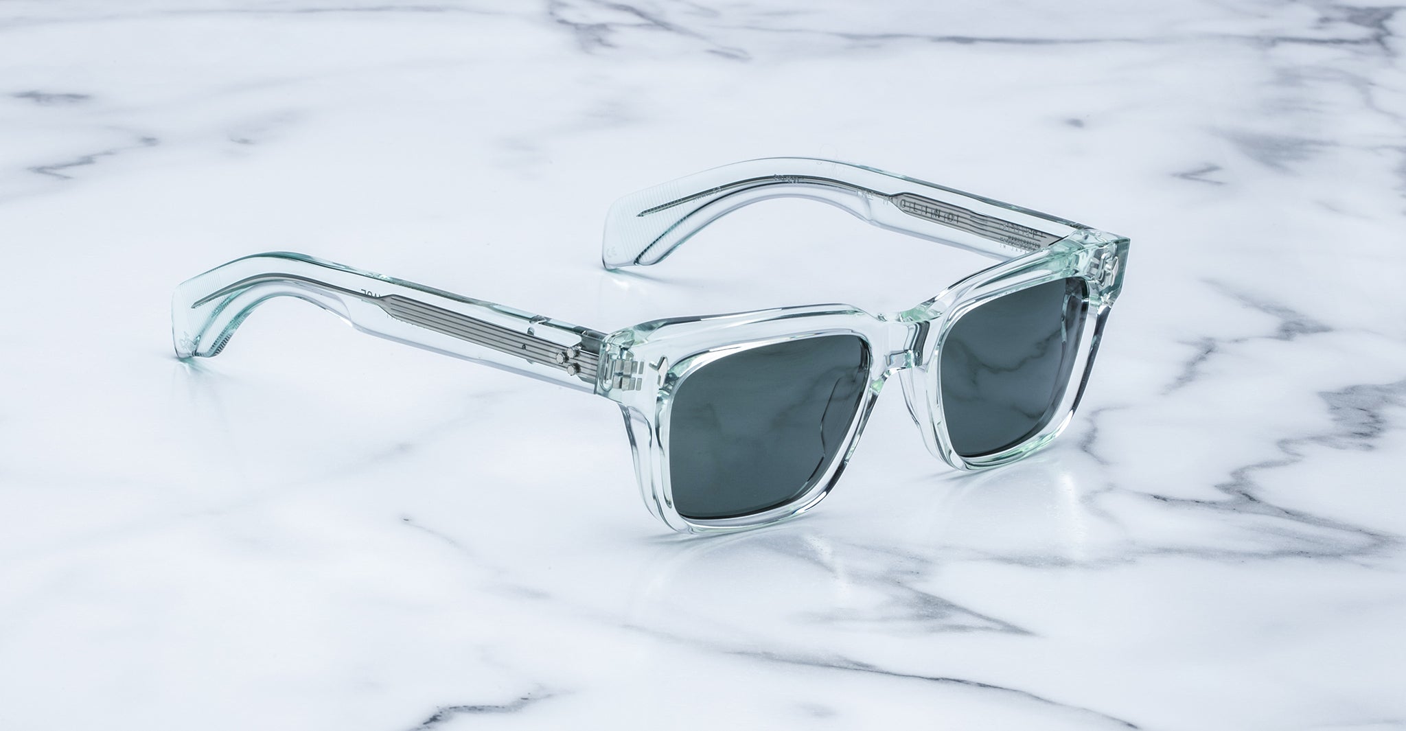 Jacques Marie Mage Molino sunglasses with UV-protection lenses viewed from above.