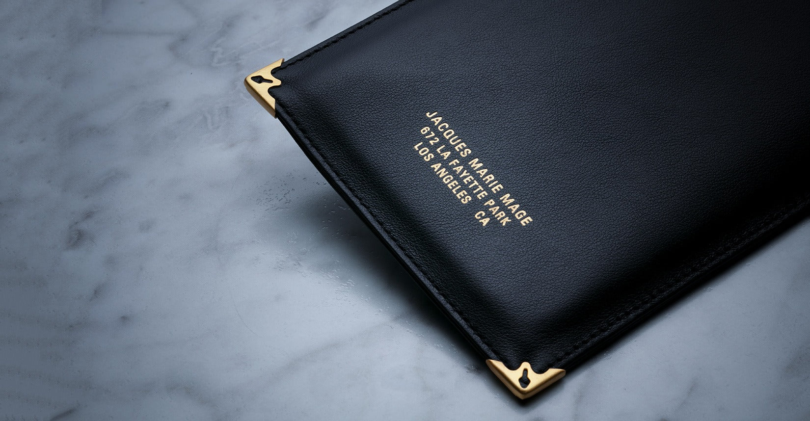 Jacques Marie Mage Soft Genuine Leather Pouch in Black JMM-ACCS-014