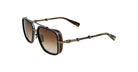 Balmain Officer in Black Rhodium and Dark Brown Swirl BPS-108C-58