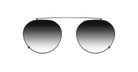 Even Realities G2 A Clip-On sunglasses with round gradient UV lenses and a thin top bar, front view.