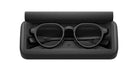 Even Realities G2 A smart eyeglasses by Even Realities in black case, top view showing glasses arranged neatly inside.