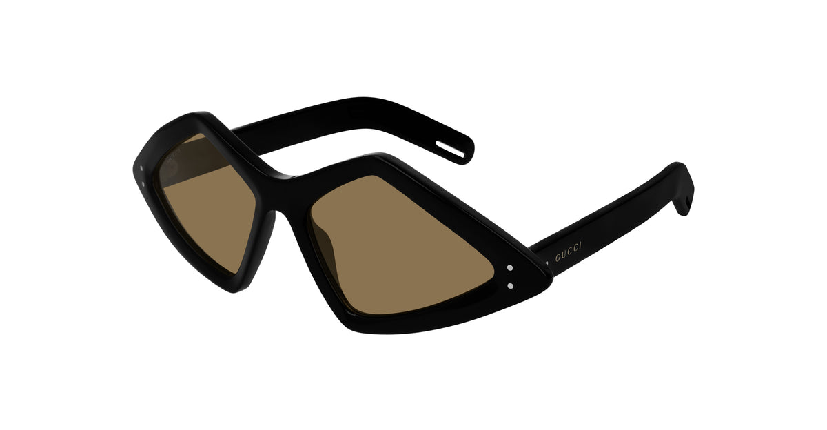 Gucci Geometric Sunglasses W Silver Stud Accents Acetate Plastica GG0496S 004 GUCCI GG0496S 004 Shiny Black Geometric Crystal Women main image 2