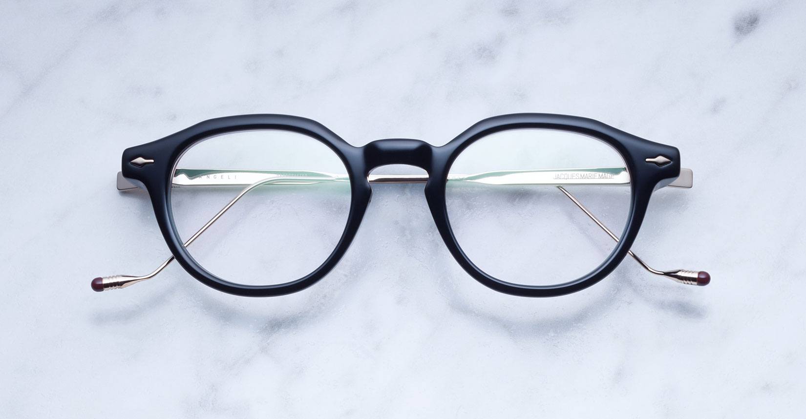 Jacques Marie Mage Angeli style eyeglasses in Black