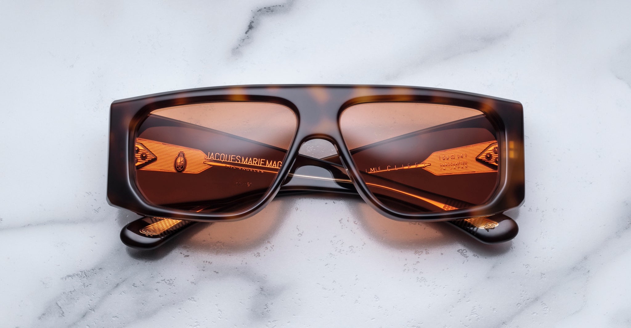 Jacques Marie Mage Cliff Sunglass in Havana 7 JMMCLF-7B