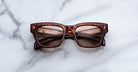 Jacques Marie Mage Dealan 53 sunglasses, bold square tortoiseshell frames, front view.