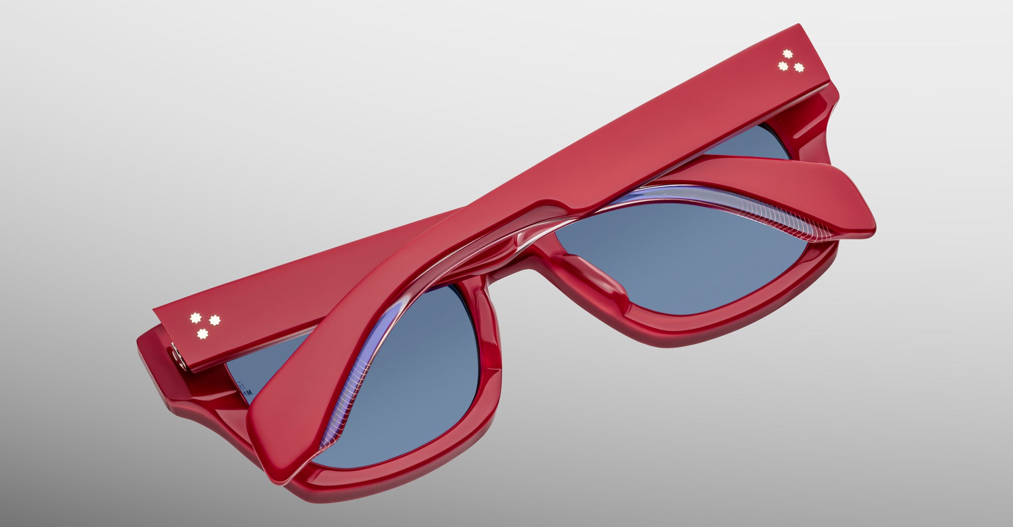 Jacques Marie Mage Dealan 53 sunglasses, folded, viewed from above.